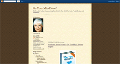 Desktop Screenshot of onyourmindnow.blogspot.com