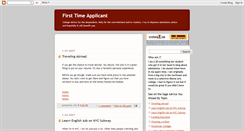 Desktop Screenshot of firsttimeapplicant.blogspot.com