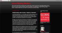 Desktop Screenshot of grantwritingmatters.blogspot.com