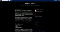 Desktop Screenshot of literatibonsai.blogspot.com