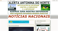 Desktop Screenshot of antoninanoticiasnacionais.blogspot.com