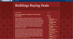 Desktop Screenshot of buildingsbuyingdealz.blogspot.com