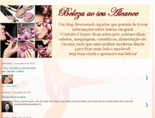 Tablet Screenshot of beleza-ao-seu-alcance.blogspot.com