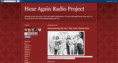 Desktop Screenshot of hearagainradioproject.blogspot.com