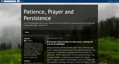 Desktop Screenshot of patienceprayerandpersistence.blogspot.com