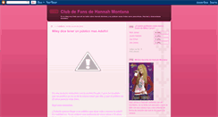 Desktop Screenshot of clubdefansdehannahmontanaperu.blogspot.com