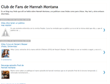 Tablet Screenshot of clubdefansdehannahmontanaperu.blogspot.com