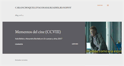 Desktop Screenshot of caranchoquellevacosasalreader.blogspot.com