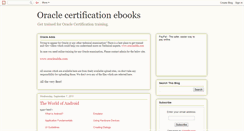 Desktop Screenshot of oraclecertificationebooks.blogspot.com