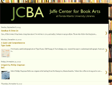 Tablet Screenshot of jaffecenterforbookarts.blogspot.com