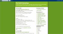 Desktop Screenshot of mysmithgenealogy.blogspot.com