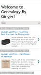 Mobile Screenshot of genealogybyginger.blogspot.com