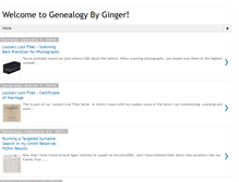 Tablet Screenshot of genealogybyginger.blogspot.com