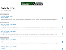 Tablet Screenshot of owl-city-lyrics.blogspot.com