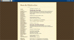 Desktop Screenshot of musicbywhichtolive.blogspot.com
