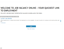 Tablet Screenshot of jobvacancyonline.blogspot.com
