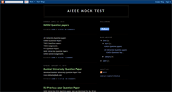 Desktop Screenshot of aieee2010mocktest.blogspot.com