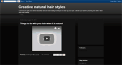 Desktop Screenshot of creativenaturalhairstyles.blogspot.com