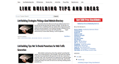 Desktop Screenshot of linkbuildingtipsandideas.blogspot.com