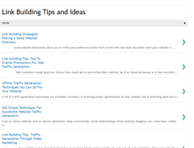 Tablet Screenshot of linkbuildingtipsandideas.blogspot.com