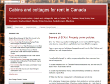 Tablet Screenshot of cottages-in-canada.blogspot.com