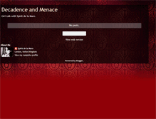 Tablet Screenshot of decadenceandmenace.blogspot.com