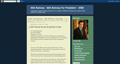 Desktop Screenshot of mittromney2008president.blogspot.com
