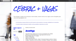 Desktop Screenshot of cebracmaisvagas.blogspot.com