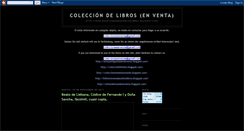 Desktop Screenshot of coleccionlibrosenventa.blogspot.com