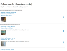 Tablet Screenshot of coleccionlibrosenventa.blogspot.com