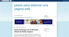 Desktop Screenshot of pasos-para-elaborar-una-pagina-web.blogspot.com