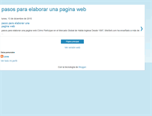 Tablet Screenshot of pasos-para-elaborar-una-pagina-web.blogspot.com