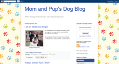 Desktop Screenshot of momandpupsdogblog.blogspot.com