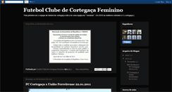 Desktop Screenshot of futebolclubedecortegacafeminino.blogspot.com