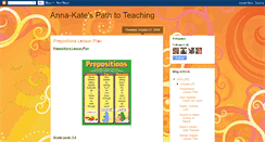 Desktop Screenshot of annakatespathtoteaching.blogspot.com