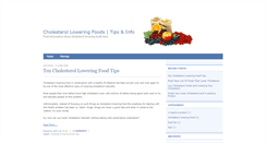 Desktop Screenshot of cholesterol-loweringfoods.blogspot.com