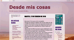 Desktop Screenshot of desdemiscosas.blogspot.com
