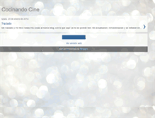 Tablet Screenshot of cocinandocine.blogspot.com