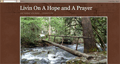 Desktop Screenshot of livinonahopeandaprayer.blogspot.com