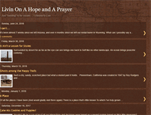 Tablet Screenshot of livinonahopeandaprayer.blogspot.com