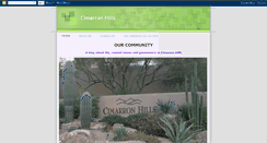 Desktop Screenshot of cimarronhills.blogspot.com