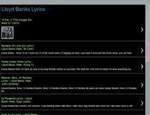 Tablet Screenshot of lloydbankslyrics.blogspot.com