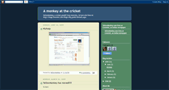 Desktop Screenshot of monkeyatthecricket.blogspot.com