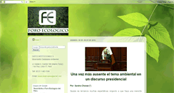 Desktop Screenshot of foroecologicoperu.blogspot.com