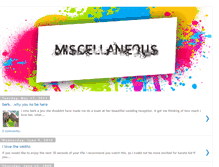 Tablet Screenshot of miscellaneousness123.blogspot.com