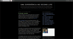 Desktop Screenshot of experienciasecondlife.blogspot.com