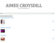 Tablet Screenshot of aimeecroysdill.blogspot.com