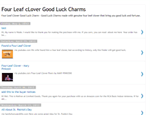 Tablet Screenshot of fourleafclovergoodluckcharms.blogspot.com