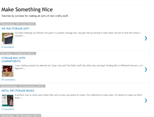 Tablet Screenshot of makesomethingnice.blogspot.com