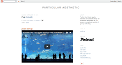 Desktop Screenshot of particularaesthetic.blogspot.com